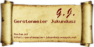 Gerstenmeier Jukundusz névjegykártya